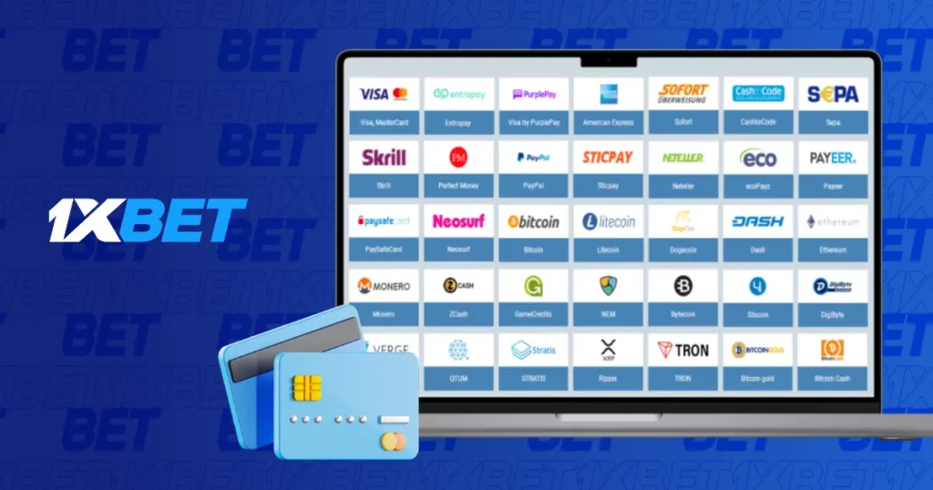 Payment methods at 1xBet Koera