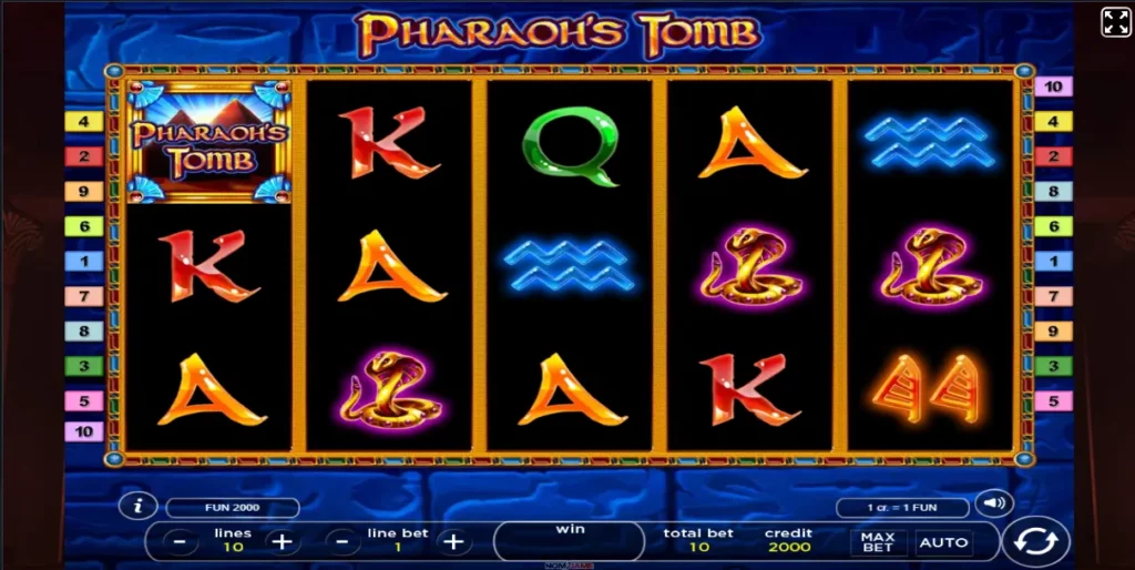 Pharaoh's Tomb slot game at 1xBet Korea