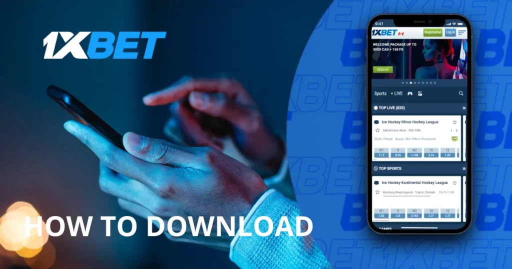 Instructions for downloading iOS app from 1xBet Korea